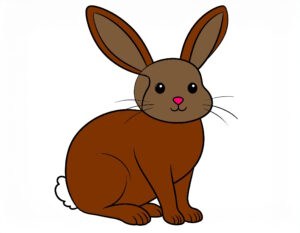 Ausmalbild Osterhase einfach 1 ausgemalt