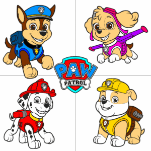 Ausmalbild Paw Patrol 1 ausgemalt