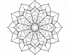 ausmalbild einfaches mandala 1