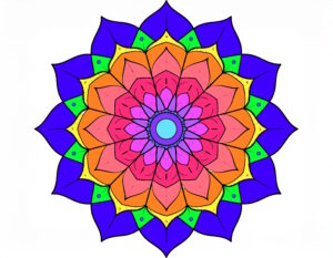ausmalbild einfaches mandala 1 ausgemalt