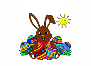 Ausmalbild zum Ausdrucken Ostern 1 ausgemalt